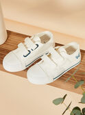 Weiße Sneakers mit Flugzeugstickerei FEBASKAGE / 23N10PG21D16000