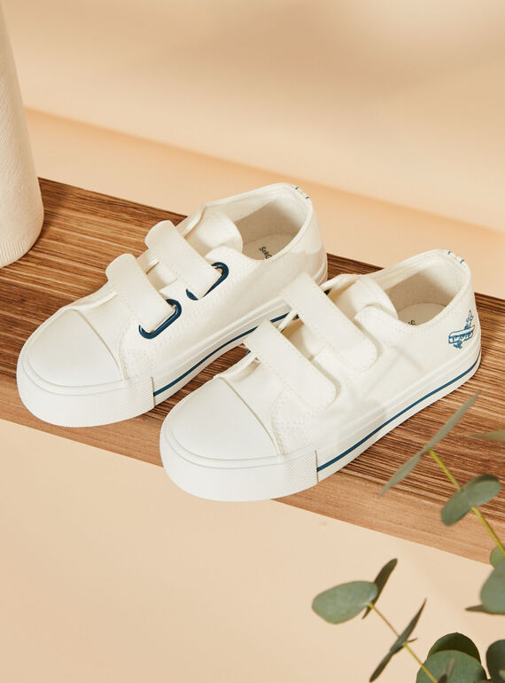 Weiße Sneakers mit Flugzeugstickerei FEBASKAGE / 23N10PG21D16000
