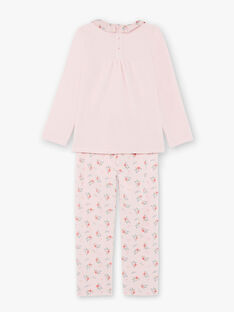 Pyjama-T-Shirt und rosa Hose für Mädchen BEBICHETTE / 21H5PF63PYJD300
