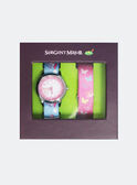 Pink wrist watch with 2 straps SMAAC0001 / 21J7GF21MON099