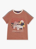 Haselnussbraunes T-Shirt mit kurzen Ärmeln FLIBAGE / 23E3PGP2TMC821