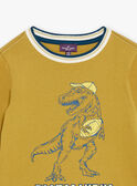 Senfgelbes T-Shirt mit Dinosaurier-Muster GEMATCHAGE / 23H3PG82TMLG630