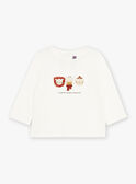 Kurzärmeliges T-Shirt in Ecru GANATHAN / 23H1BGI2TML001