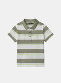 Poloshirt grün gestreift MLERAYAGE / 25E3PGO1POL604