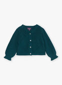 Smaragdgrüne Strickjacke mit Fantasiemuster GACAMILLE / 23H1BF82CAR608