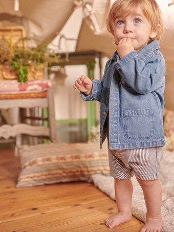 Baby Junge blaue Jeansjacke CAOSCAR / 22E1BGJ1GILP272