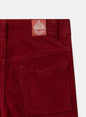 Rote Samthose LAROVAGE / 24H3PGR2PAN501