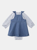 Set mit Body und Schürzenkleid in Blau und Ecru LACELIA / 24H1BFJ1ENS001