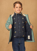 2-in-1-Regenmantel blau oder oder dunkelblau mit Tierprint und langen Ärmeln, Jungen NINIRAGE / 25H3PGE1IMP205