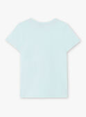 Blaues T-Shirt mit Hai-Muster ZUZAGE1 / 21E3PGL3TMC614