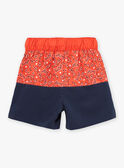 Orangefarbene Badeshorts mit Haiprint KLUBORDAGE / 24E4PGG4MAIC234