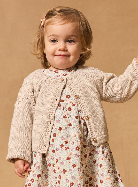 Melierte Strickjacke mit Blumen  MABELLE / 25E1BF71CAR006