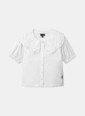 Ecrufarbene Bluse aus Baumwollpopeline LEBLOZETTE / 24H2PFJ1CHE001