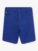 Kind Junge mitternachtsblaue Leinenshorts COVAGE / 22E3PGN3BERC231