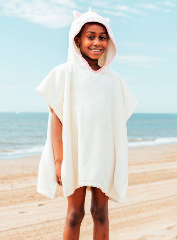 Badeponcho mit Kapuze in Ecru  MRUCAPETTE / 25E4PFC3CDB001