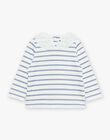 Ecru- und marineblaues T-Shirt im Matrosenstil FABULEUSE / 23E1BF81TEE001