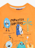 Orange blauer Schlafanzug mit Monstermotiven Kind Junge CAMONAGE / 22E5PG56PYJ400
