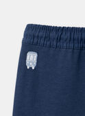 Bequeme marineblaue Hose mit Taschen in Cargo-Optik LADAMIEN / 24H1BGJ1PANC230