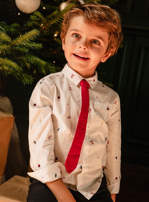 Set aus langärmeligem Hemd und Krawatte mit Weihnachtsaufdruck DUROAGE / 22H3PG61CHM001