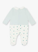 Weißer und grüner Wasserkleider-Baby ZEBRAN / 21E5BG15GRE020