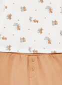 Set aus Oberteil, Hose und Bandana in Haselnussbraun und Ecru LOGAN / 24H0CG13ENS821