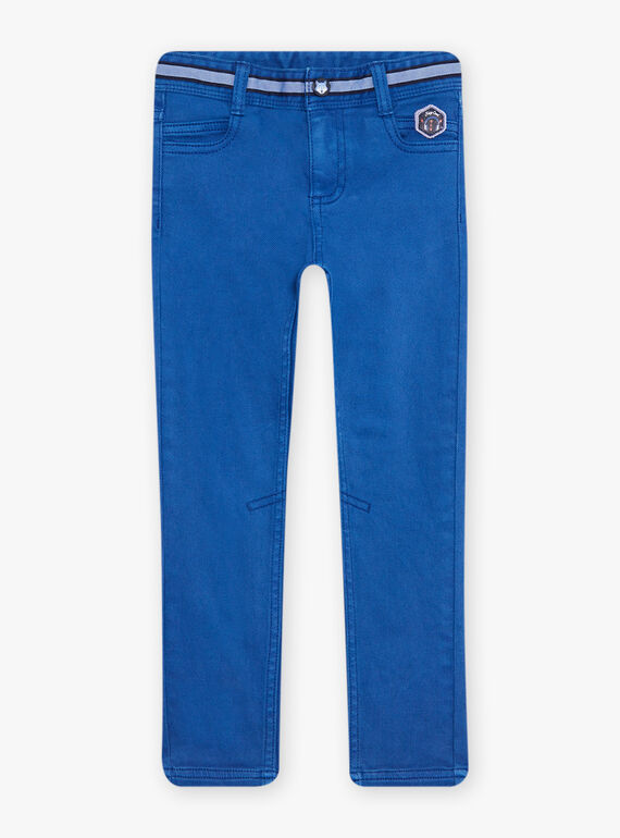 Schmale Hose aus blauem Twill DABRAGE / 22H3PG51PANC207