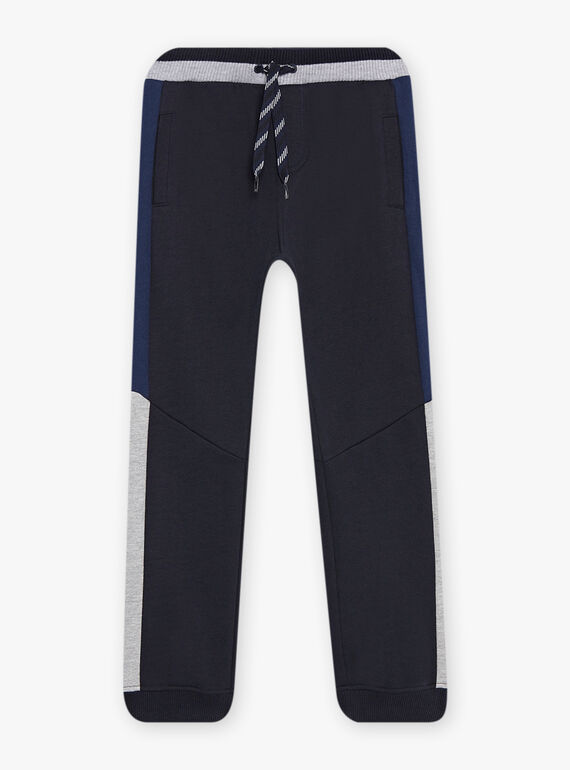 Dunkelblauer Jogginganzug mit blauen und grau melierten Details DICLAGE2 / 22H3PGL2JGB705