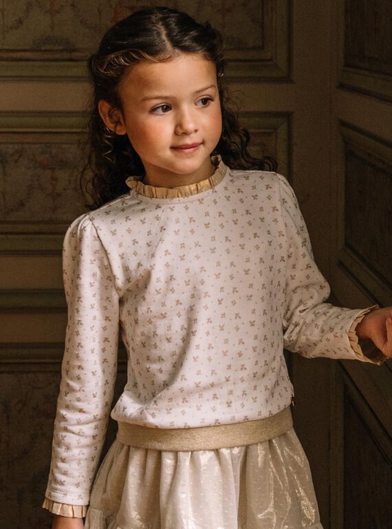 Langärmeliges Sweatshirt mit Blumenmuster DAEDETTE / 22H2PF61SWE005