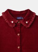 Besticktes Kleid aus Cord LALICHETTE / 24H2PFR1ROBF506