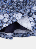 Blau-weißes Kleid mit Blumenmuster LACECILE / 24H1BFJ1ROB070