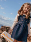 Besticktes Denim-Kleid Kind Mädchen CARLETTE / 22E2PF71CHSP274