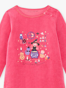 Rosa phosphoreszierendes Halloween-Pyjama-Set für Baby-Mädchen und passende Tasche BEBOUETTE / 21H5PFH1PYJD331
