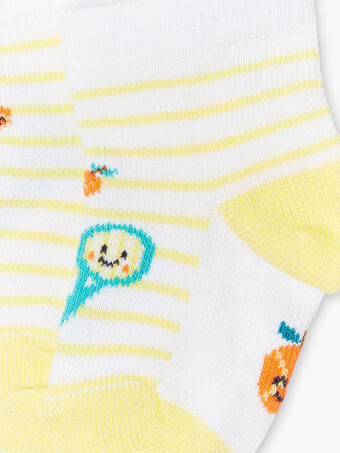 Gelbe und weiße Baby-Jungen-Socken ZAMAX / 21E4BGO1SOQB104