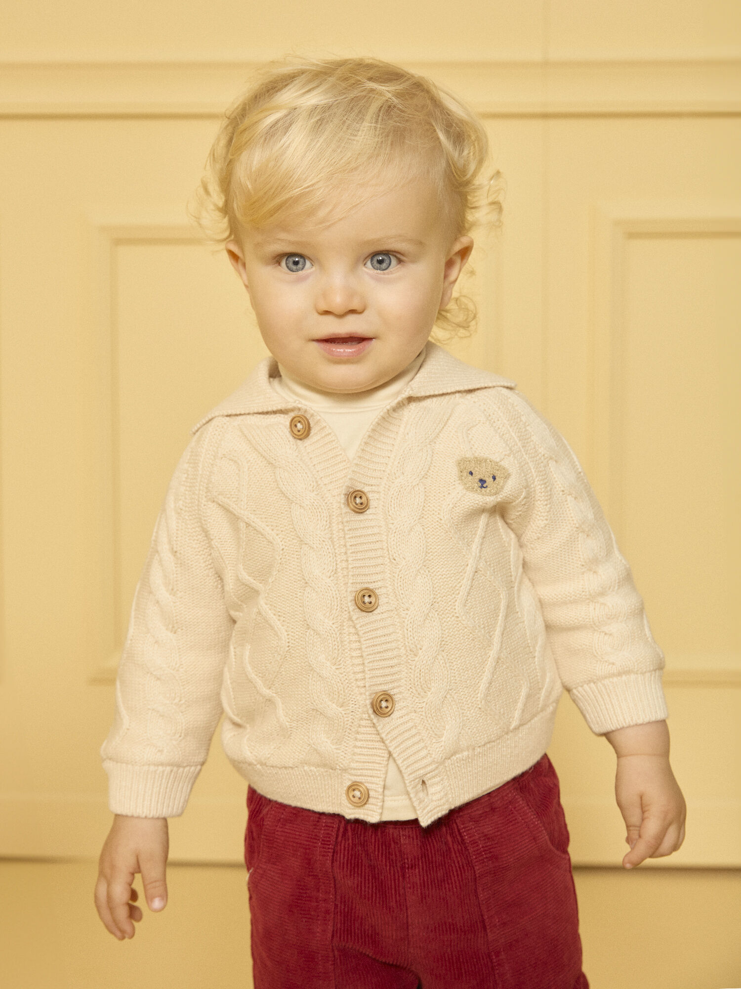 White cardigan kids top