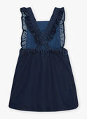 Besticktes Denim-Kleid Kind Mädchen CARLETTE / 22E2PF71CHSP274