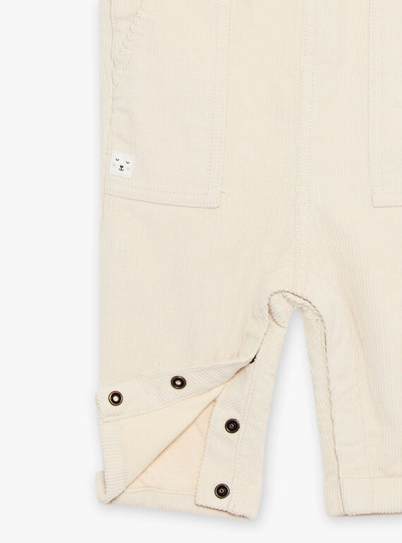 Lange Latzhose aus Cord in Ecru DASACHA / 22H1BGY1SALA001