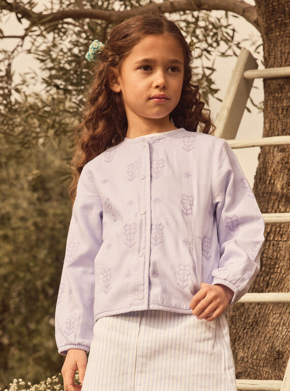 Lila Jacke mit Stickereien MLEJAKETTE / 25E2PFO1VES328