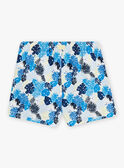 Baby Junge hellblaue Badeshorts mit Blattaufdruck CILEO / 22E4BGO1MAI701