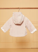 Beige Samtjacke mit Kapuze für Neugeborene LOAC / 24H0CM11VES007