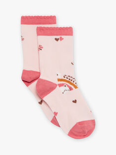 Nudefarbene Socken mit Katzenmotiv für Kinder Mädchen CACHOETTE / 22E4PF71SOQD319