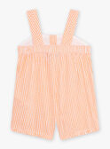 Baby Mädchen orange und ecru karierter Strampler CAPAULINE / 22E1BFM1SACE403
