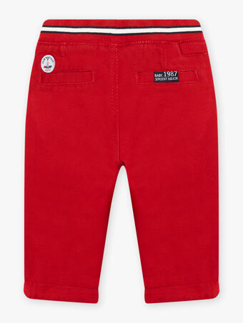 Baby Junge rote Hose mit elastischer Taille CAGABIN / 22E1BG82PAN050