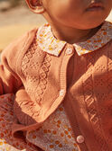 Langärmelige Strickjacke aus Biskuit FAUMI / 23E1BFP1CARE408