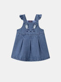 Set mit Body und Schürzenkleid in Blau und Ecru LACELIA / 24H1BFJ1ENS001