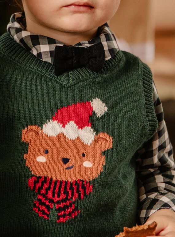 Ärmellose Strickjacke mit Weihnachtsaufdruck DAWILLIAM / 22H1BG61CSM060