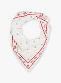 Kariertes Halstuch mit Früchte- und Blumenprint FEFOLETTE / 23E4PFB1ECH001