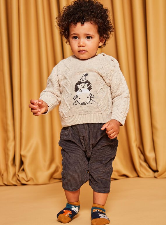Pullover aus meliertem Fantasiestrick DALUGO / 22H1BGR1PULA011