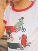 T-Shirt mit Dinosauriermotiven auf Fahrrädern FEMIAGE / 23E3PGB1TMC001