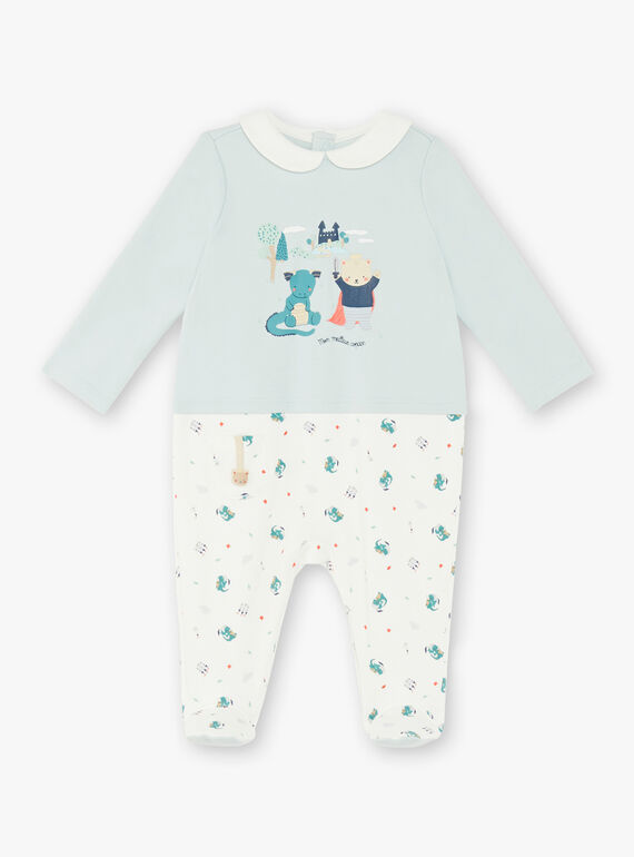 Weißer und grüner Wasserkleider-Baby ZEBRAN / 21E5BG15GRE020
