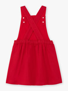 Bestickte rote Latzhose Kleid Kind Mädchen BAROBETTE / 21H2PF11CHSF505
